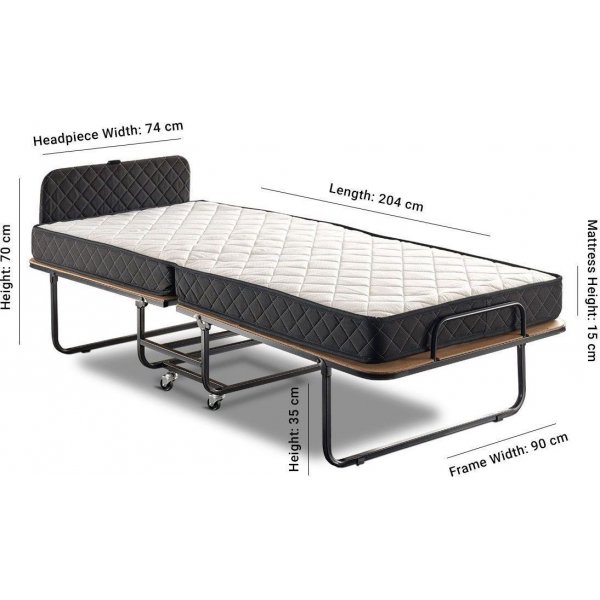 Catalaans opklapbed - Wit/zwart