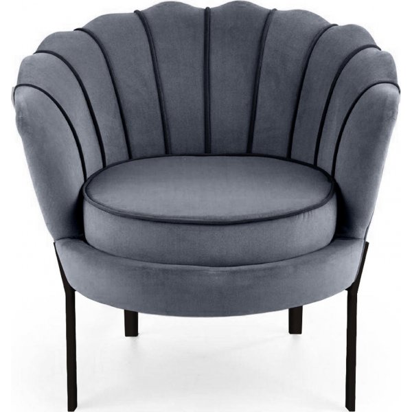 Fauteuil Duran en velours gris Fauteuil Duran en velours gris