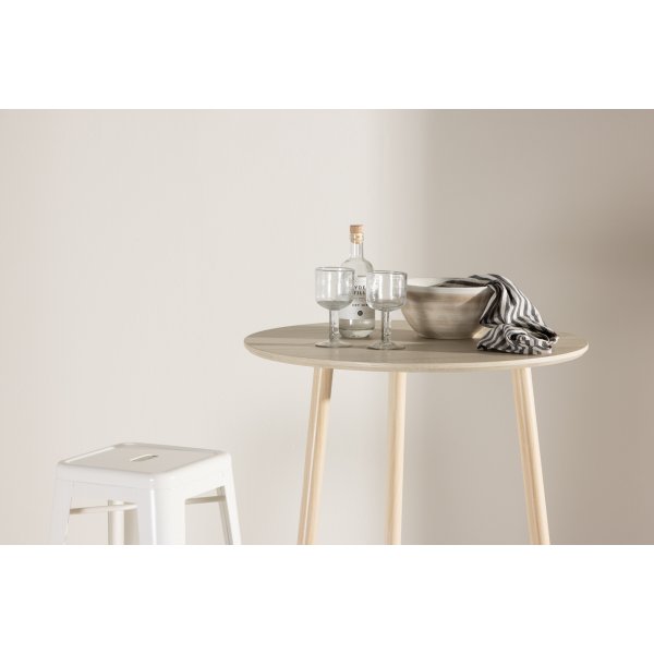 Plaza barbord Ø70 cm - Whitewash Plaza barbord Ø70 cm - Whitewash