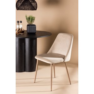 Matstol i beige sammet Matstol i beige sammet