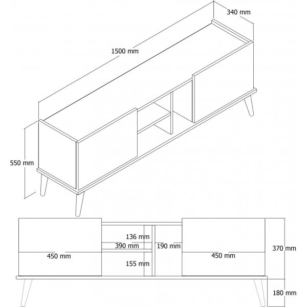 Carma TV-b�nk - M�rk valn�t