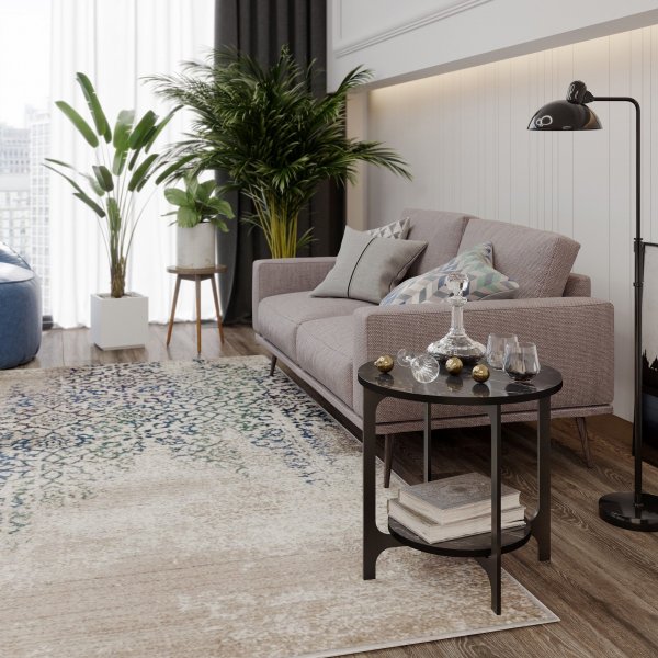 Versy sidobord 50 x 49 cm - Svart marmor