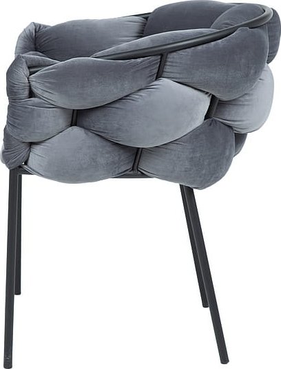 Chaise de salle à manger Norte - Velours gris Chaise de salle à manger Norte - Velours gris