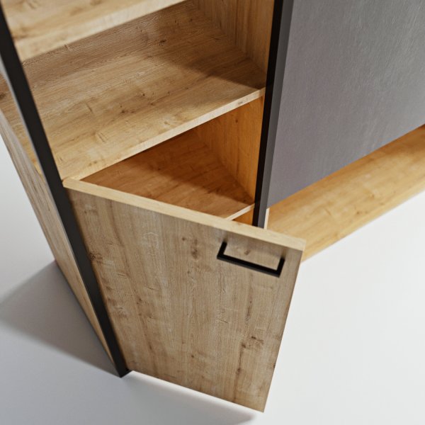 Armoire Limbo 602 - Anthracite/chêne Armoire Limbo 602 - Anthracite/chêne