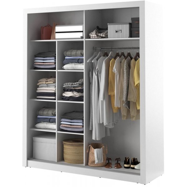 Garderob med skjutdörrar 215x203 cm Garderob med skjutdörrar 215x203 cm