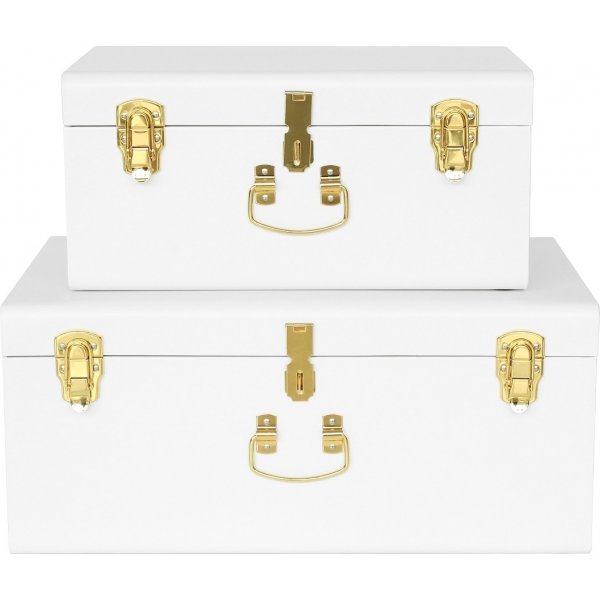 Matteus vintage Koffert set - Vit / Mssing