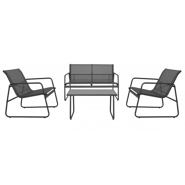 Utegrupp; soffa, fåtöljer och soffbord Utegrupp; soffa, fåtöljer och soffbord