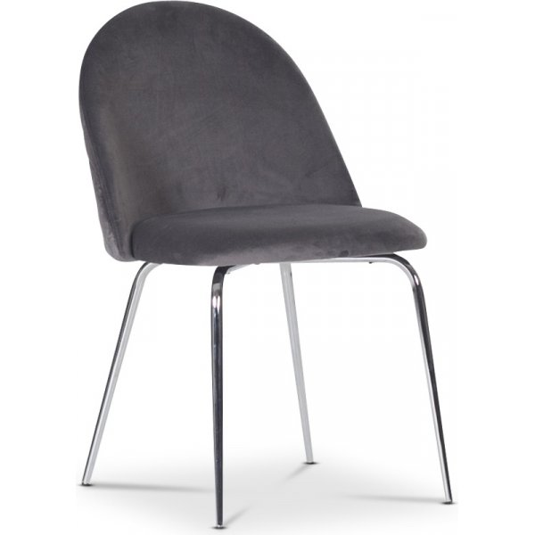 Matgrupp Sumner Ø80 cm ek/vit med 2 st Plaza stolar i grå sammet Matgrupp Sumner Ø80 cm ek/vit med 2 st Plaza stolar i grå sammet