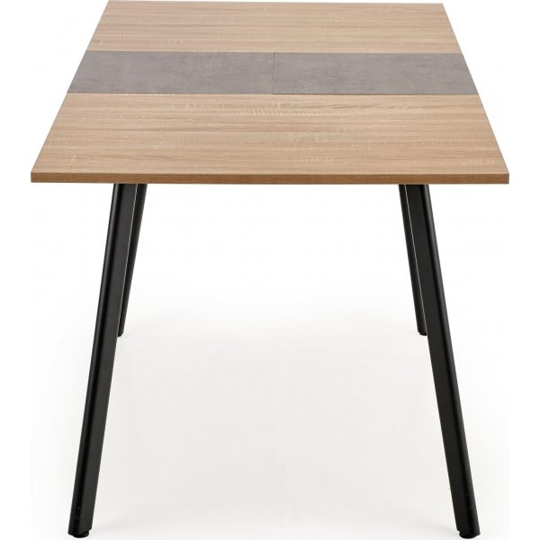 Table  manger Brom 120-160 x 80 cm - Chne/gris