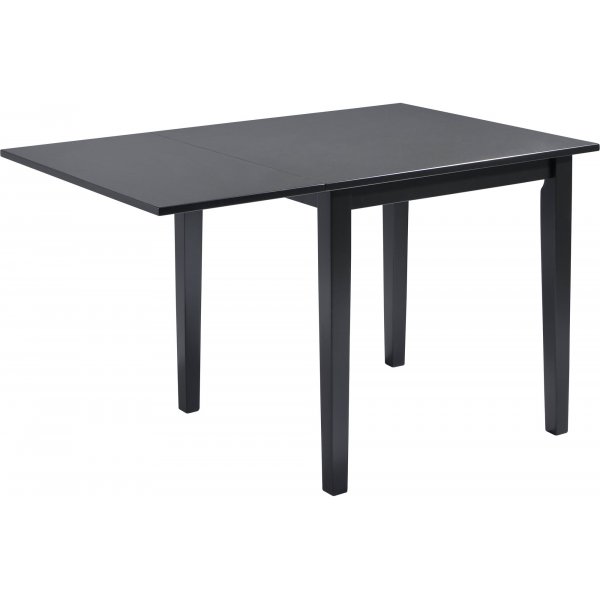 Malm matbord 80-120 x 80 cm - Svartlackerad