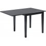 Malm matbord 80-120 x 80 cm - Svartlackerad
