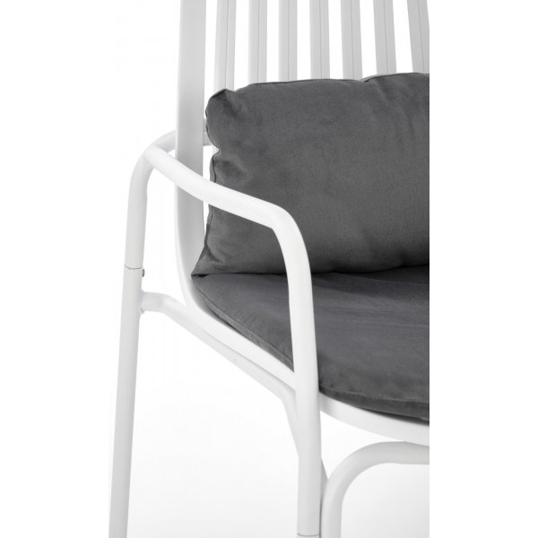 Fauteuil Melby - Blanc/gris Fauteuil Melby - Blanc/gris
