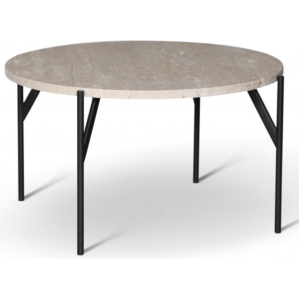 Salontafel beige stenen blad 85 cm