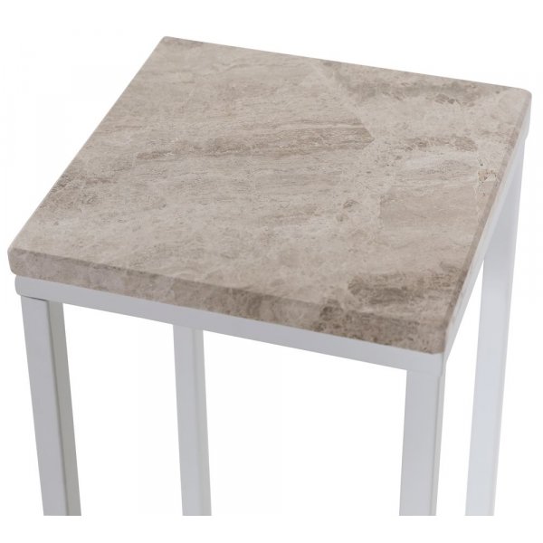 Accent sängbord/piedestal 65 - Vit / beige Accent sängbord/piedestal 65 - Vit / beige