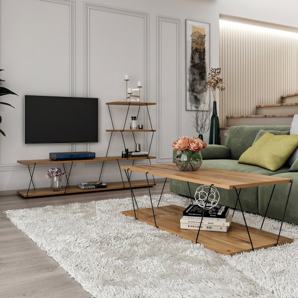 Basak möbelset - Furu/svart Basak möbelset - Furu/svart