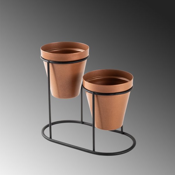 Plato 15 pots - Cuivre/noir