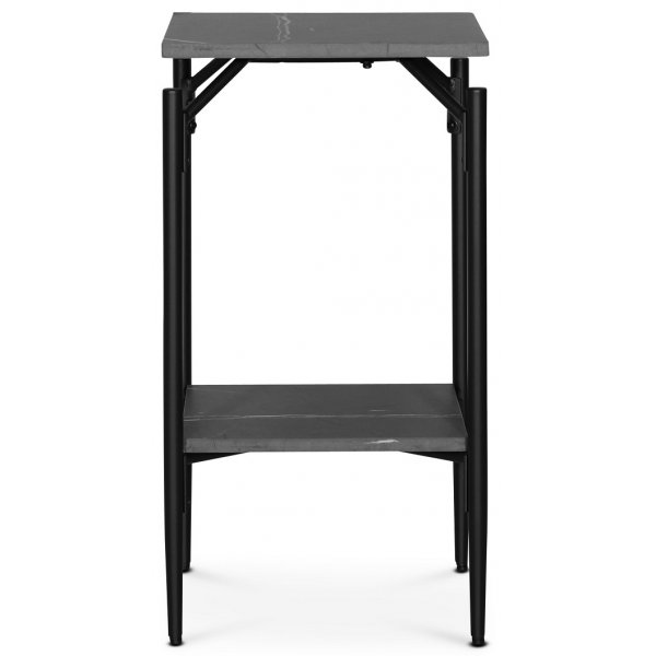 Wayne sängbord högt med hylla 75 x 40 x 40 cm - Grå marmorfoliering Wayne sängbord högt med hylla 75 x 40 x 40 cm - Grå marmorfoliering