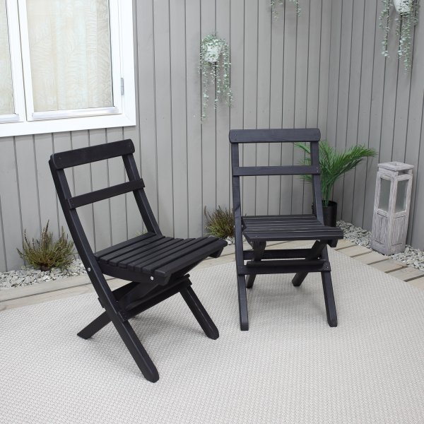 Chaise pliante Knohult - Noir