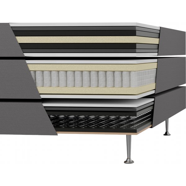 Dream kontinentalsäng med 5-zons pocketfjädring - 180 x 200 cm - Grå Dream kontinentalsäng med 5-zons pocketfjädring - 180 x 200 cm - Grå