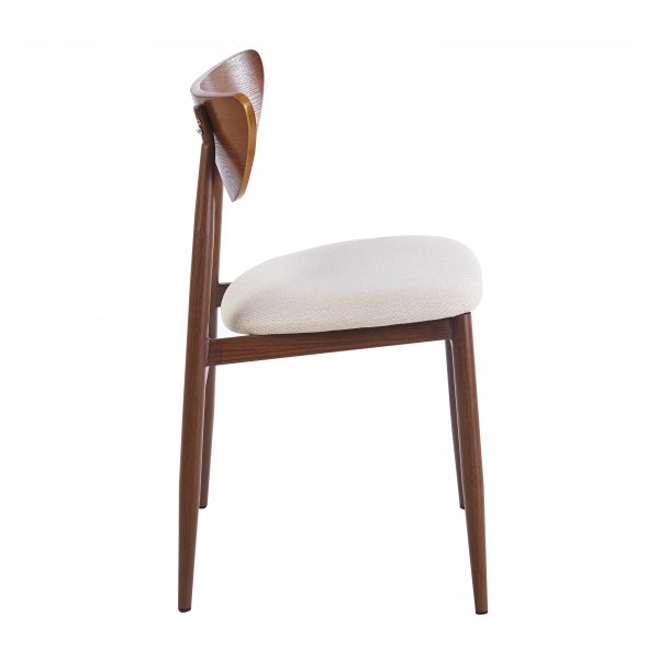 Matgrupp Crossby bord �120cm i valn�t med 4st Ludvig matstol i valn�t