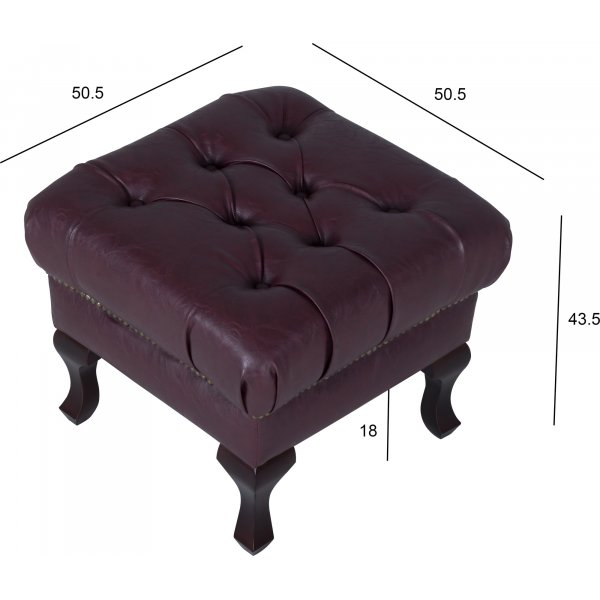 Repose-pieds Vivaldino - Oxblood Repose-pieds Vivaldino - Oxblood