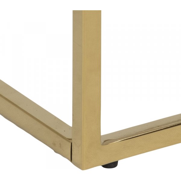 Alisma s�ngbord - Vit marmor/guld