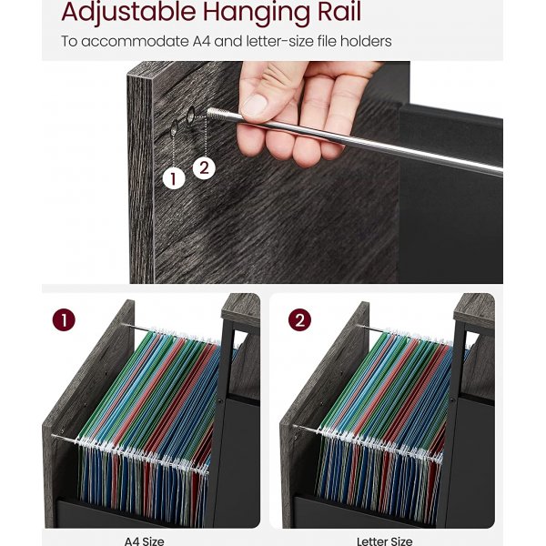 Belmont arkivskp - Gr/svart