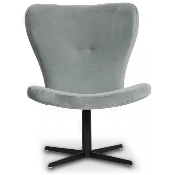 Spekeröd designfåtölj - Ljusgrå (Sammet) / Svart Spekeröd designfåtölj - Ljusgrå (Sammet) / Svart