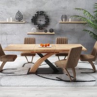 Lyall matbord 160-220cm - Ek/svart Lyall matbord 160-220cm - Ek/svart