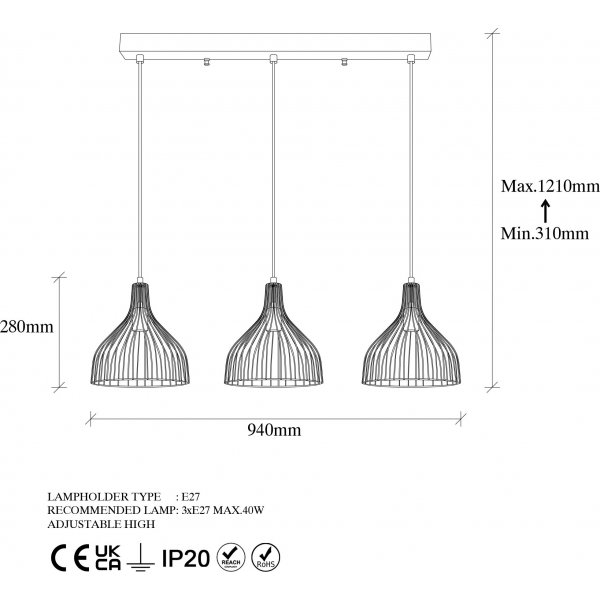Plafonnier Cafu - Noir/antique