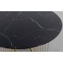 Tiffany Falcon runt soffbord 100 cm - Mssing / Svart marmorglas