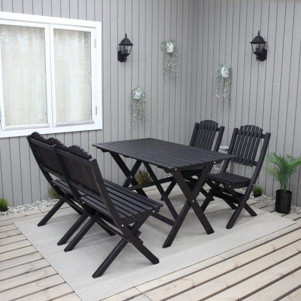 Knohult eettafel 125 cm - Zwart