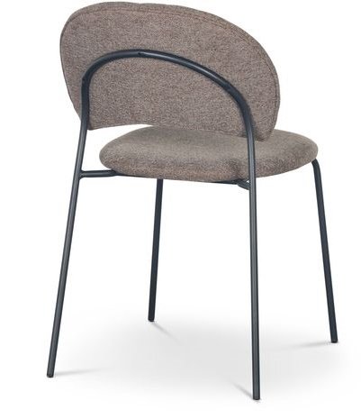 Stol brunt tyg svarta ben