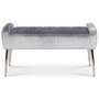 Sngbnk Wrinkle - Gr sammet / Krom