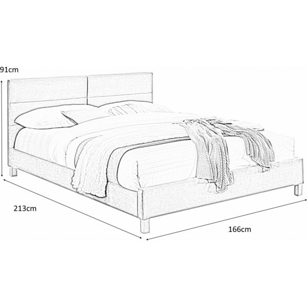Sierra bedframe 160x200 cm - Grijs fluweel
