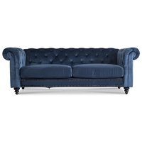 Chesterfield Royal 3-sits soffa - Petrolblå sammet Chesterfield Royal 3-sits soffa - Petrolblå sammet