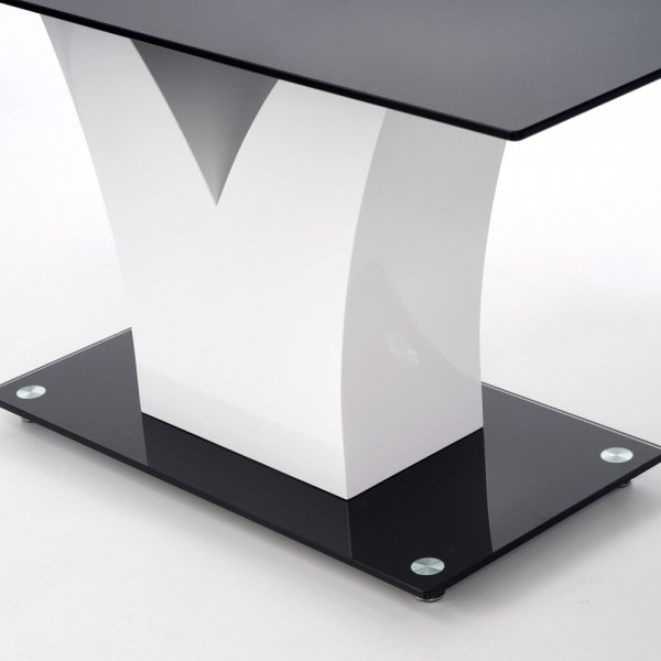 Table Ally 160 x 90 cm - Noir/Blanc Table Ally 160 x 90 cm - Noir/Blanc