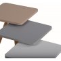 Driedubbel gedekte tafel 34 x 34 cm - Wit/cappuccino/grijs