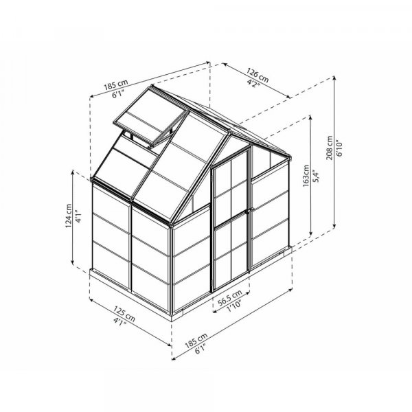 Växthus Harmony - 2,3 m² + Växthus Harmony - 2,3 m² +