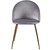 Chaise Art velours - Gris clair / Laiton