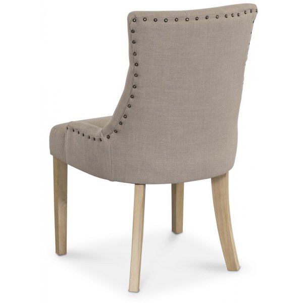 Matstol beige med träben - Tuva + Fläckborttagare för möbler Matstol beige med träben - Tuva + Fläckborttagare för möbler