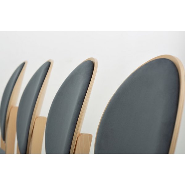 Chaise de salle  manger Bernardin - Gris clair