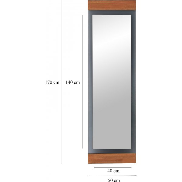 Miroir sur pied Murano - Chêne/fumé Miroir sur pied Murano - Chêne/fumé