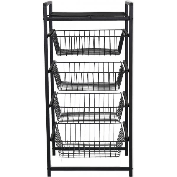 Etagre corbeille en fil Merlin - Noir