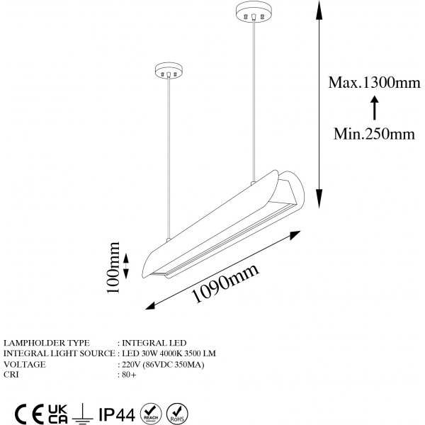 Enny taklampa - Vit Enny taklampa - Vit