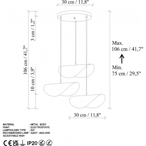 Eger taklampa - Vintage