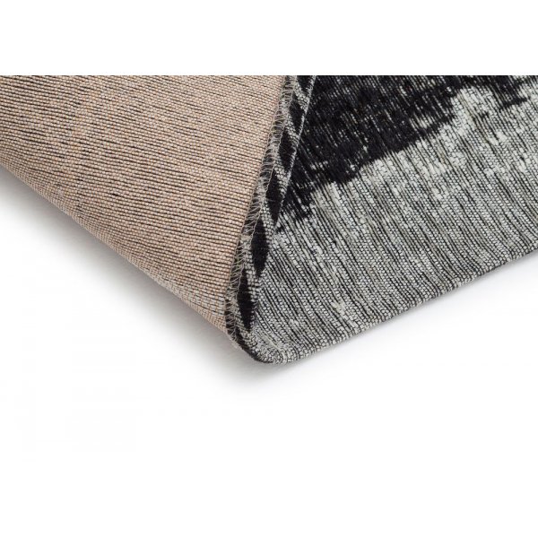 Patchwork-matta Stracciatella - Svart/Vit