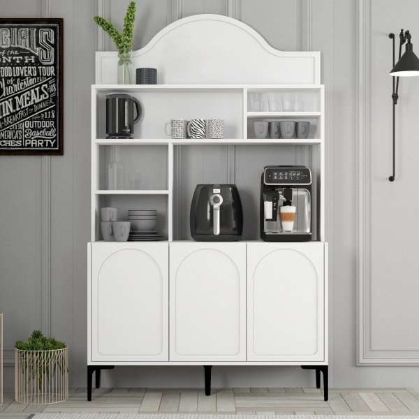 Lyon köksskåp 120 cm - Vit/svart Lyon köksskåp 120 cm - Vit/svart