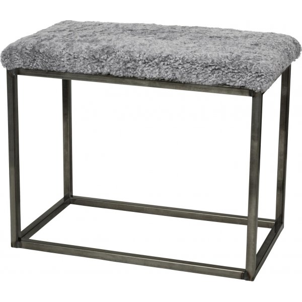 Palle sittbnk Ljusgr/stl - 60 x 35 x 50 cm