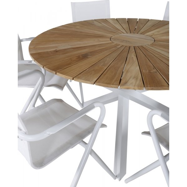 Mexico utematgrupp med 6 st Alina stolar - Natur/Vit Mexico utematgrupp med 6 st Alina stolar - Natur/Vit